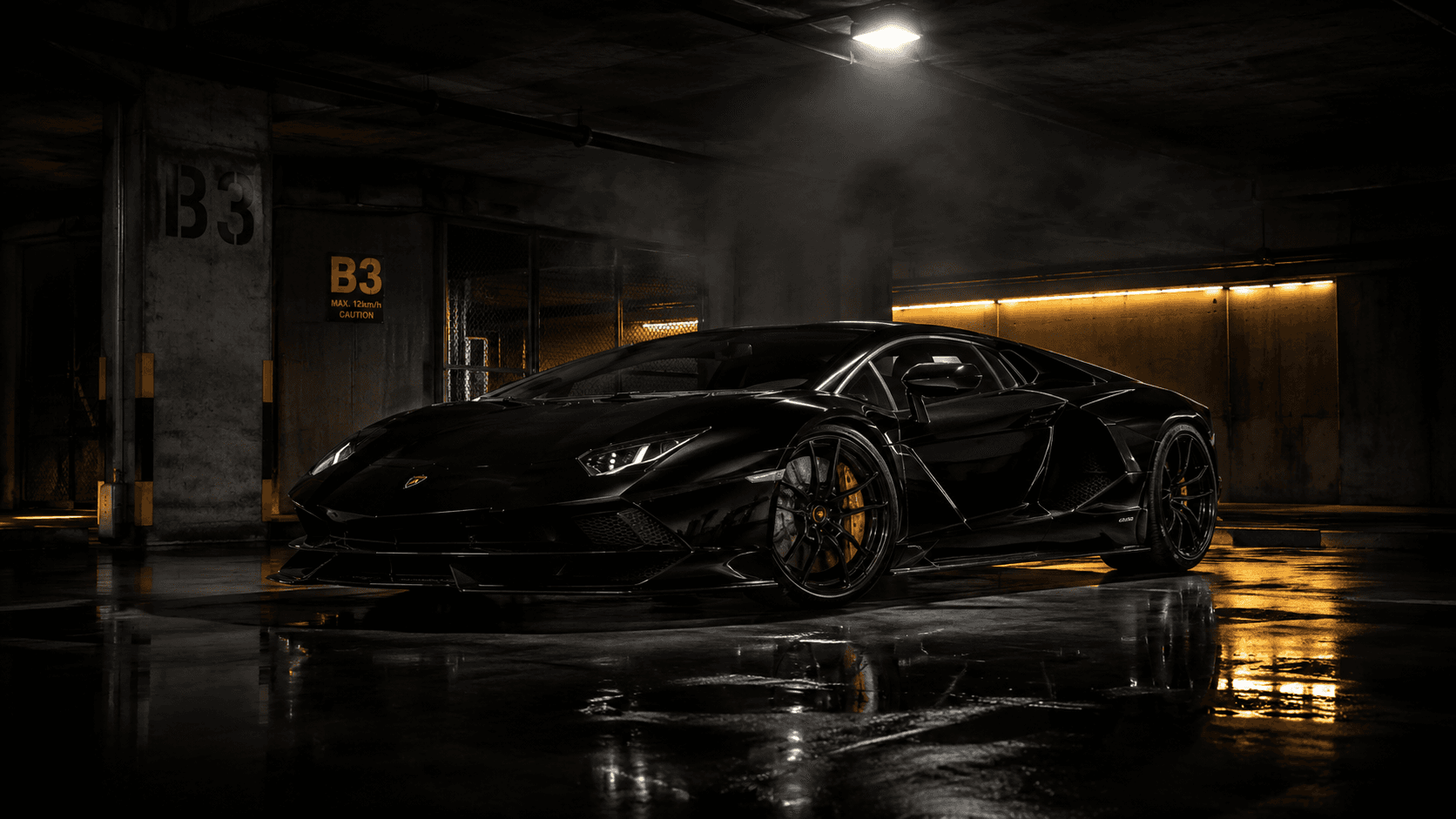 Luxury car in the dark